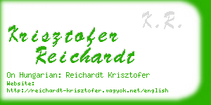 krisztofer reichardt business card